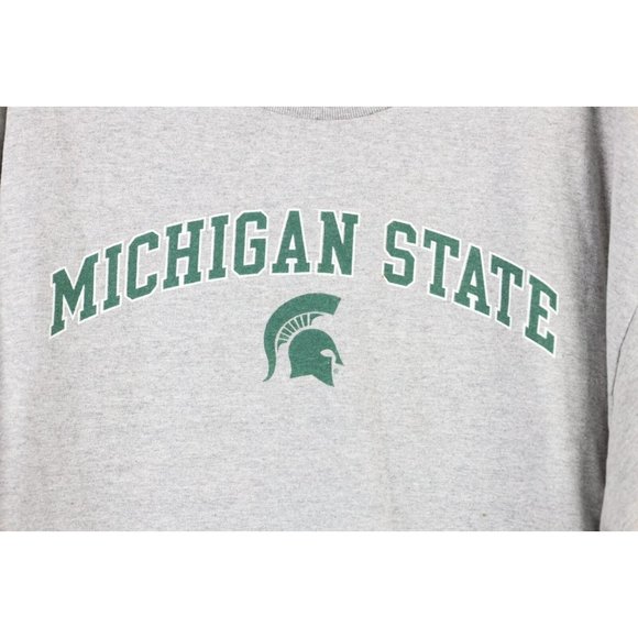 Vintage XL Distressed Block Letter Spell Out Michigan State University T-Shirt - Picture 4 of 12